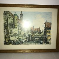 Антикварна рисувана картина с оригинална рамка, внос от Бавария, снимка 8 - Картини - 28367266