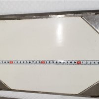 Старинен порцеланов поднос порцеланова табла с метален обков, снимка 7 - Антикварни и старинни предмети - 43092545