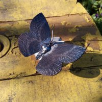 Метална пеперуда, снимка 1 - Декорация за дома - 32688599
