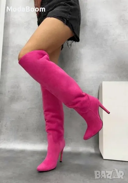 Ботуши на ток - Велур, снимка 1