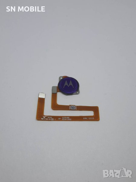 Лентов кабел пръстов отпечатък за Motorola One Macro лилав употребяван, снимка 1