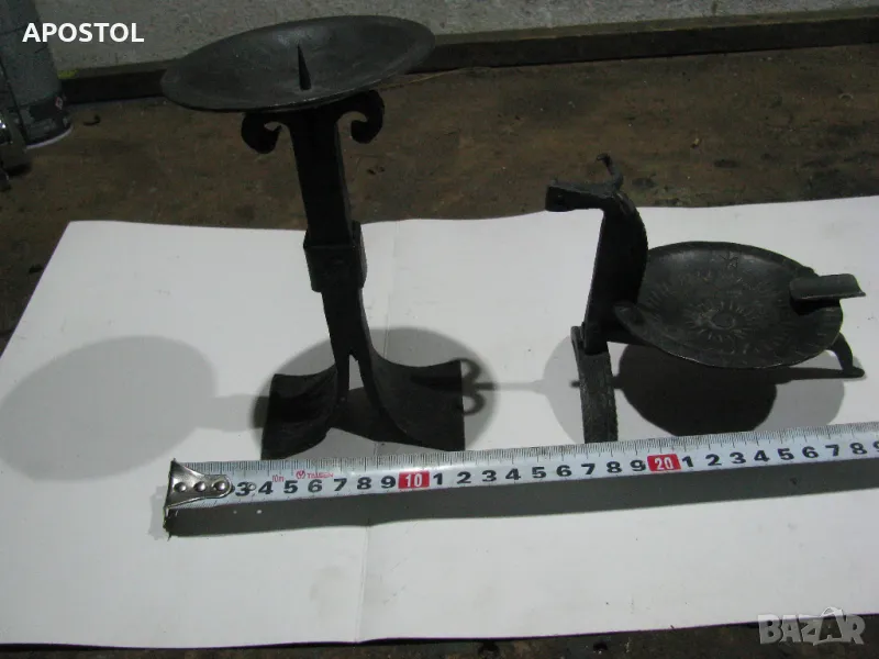 свещник пепелник ковано желязо , снимка 1