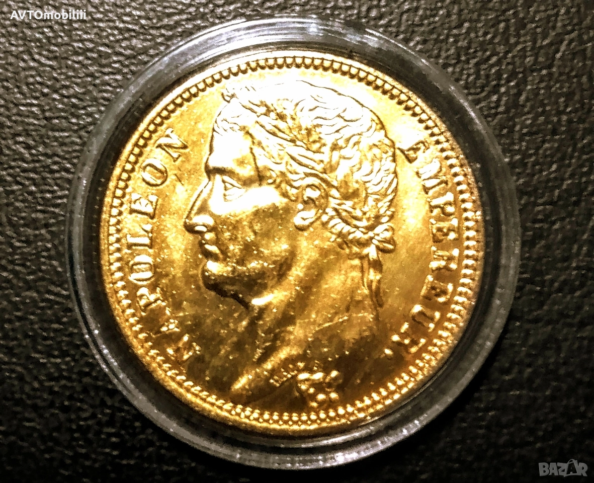 Позлатена монета 40 Франка 1809 г Наполеон , снимка 1