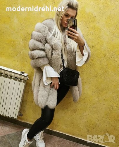 Дамско елегантно палто бяла лисица код 843, снимка 1