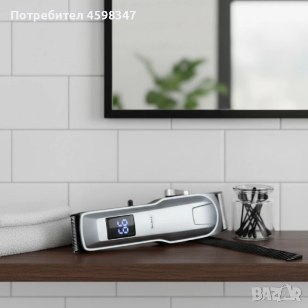 Безжична машинка за подстригване Rosberg R51810Q, 5W, DC 3.7V 1200mAh, USB зареждане, снимка 1