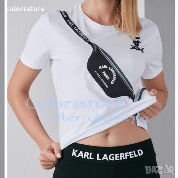 Бяла тениска Karl Legerfeld-Br95Y, снимка 1
