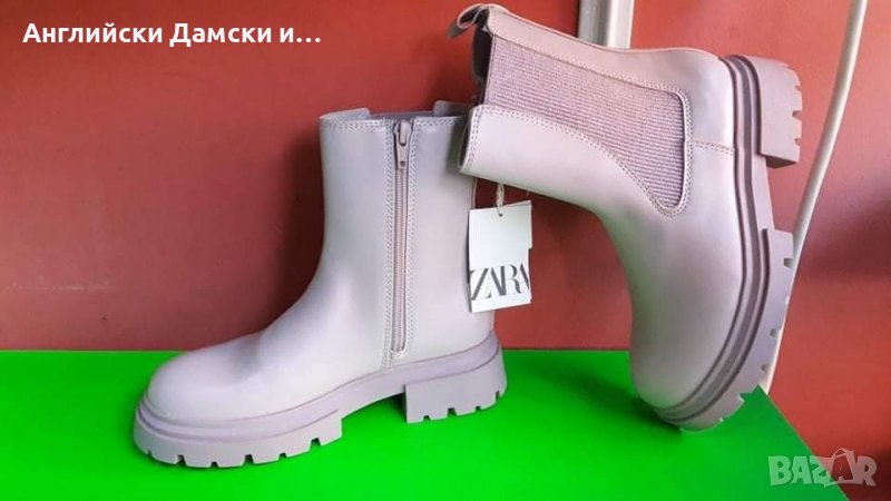 Английски дамски боти с мемори пяна стелка-ZARA , снимка 1