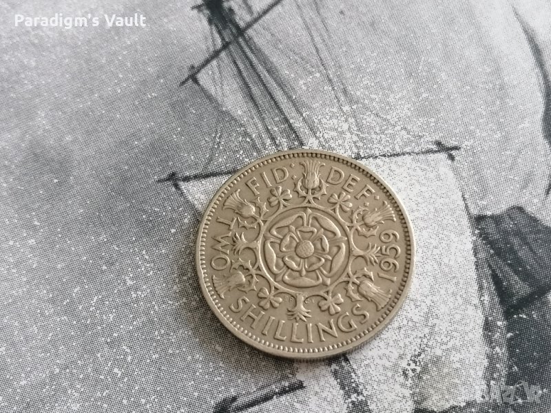 Монета - Великобритания - 2 шилинга | 1959г., снимка 1