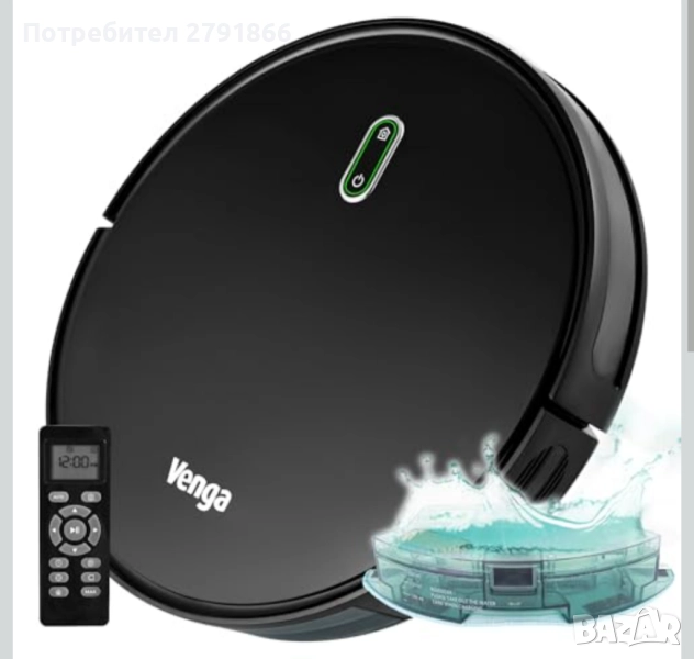 Прахосмукачка робот Venga! VG RVC 3000 лесна за употреба функция моп,6 режима,дистанционно, снимка 1