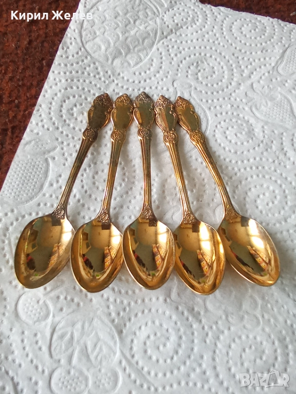 Лъжици позлатени малки 52637, снимка 1