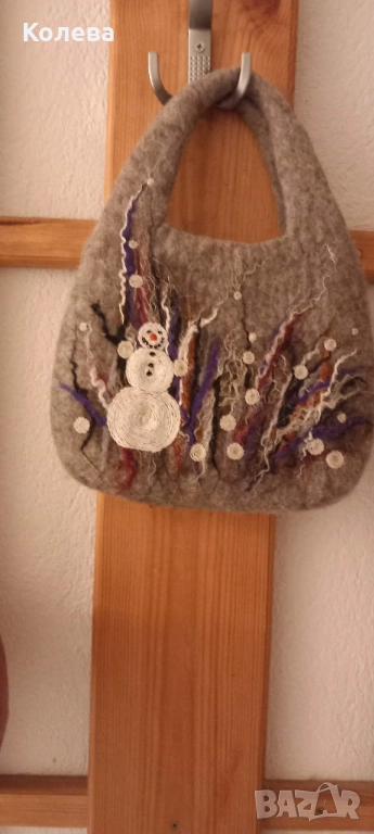 Плъстена вълнена чанта, снимка 1