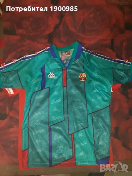 Оригинална рядка ретро тениска на FC Barcelona 1996-1997 Kappa, снимка 1