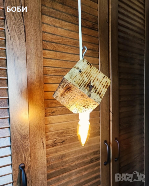 Полилей дървено кубче , снимка 1