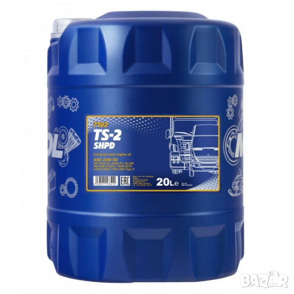 Масло MANNOL TRUCK SPECIAL SHPD 20W50 20л, снимка 1