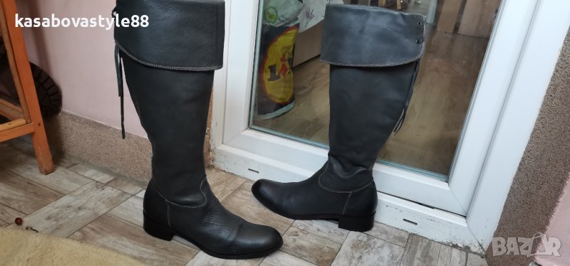 Високи Ботуши Естествена кожа 39н., снимка 1