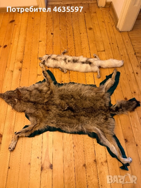 Кожа от вълк и шал,яка от лисица, снимка 1