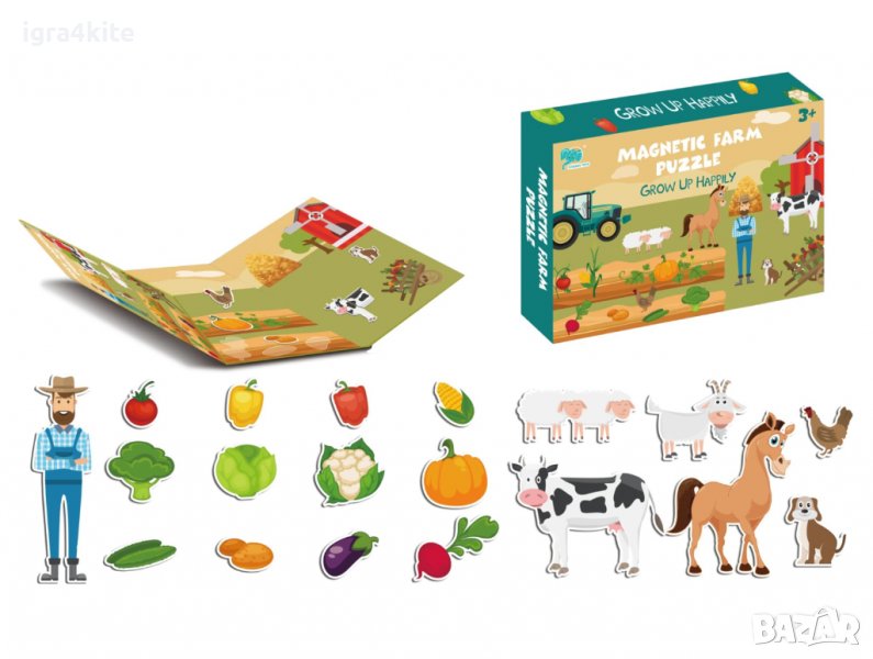 Ферма - игра с магнити на животни и зеленчуци, снимка 1