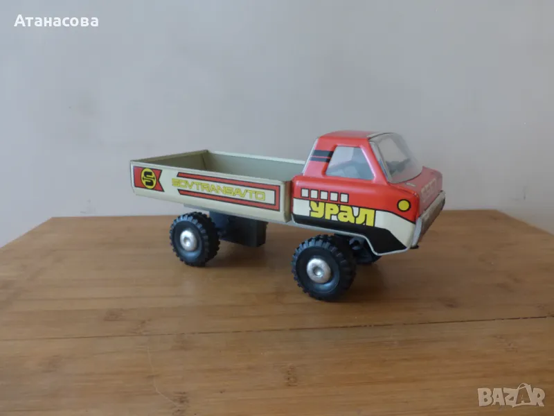 Метално механично камионче УРАЛ камион количка играчка 1970 г, снимка 1