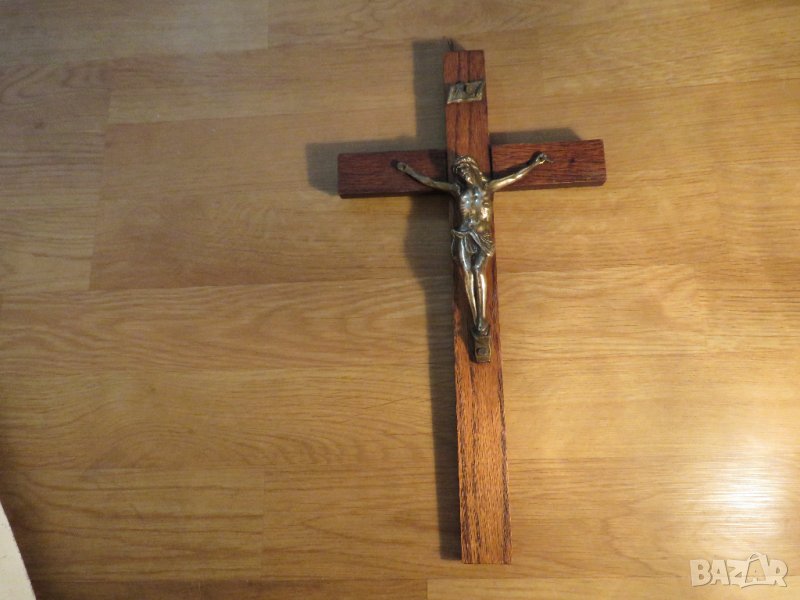 Стар кръст разпятие Христово, Исус Христос 35 х 19 см, снимка 1