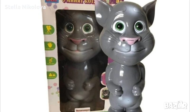Интерактивна играчка котарака Том, Говорещо коте НА БЪЛГАРСКИ, снимка 1