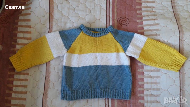 Плетен пуловер за ръст 86-92 см., снимка 1