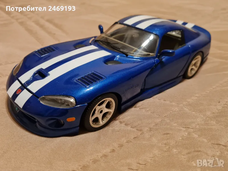 Метална количка Dodge Vaiper 1/18, снимка 1