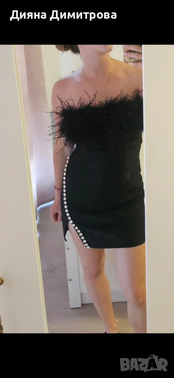 Черна рокля къса DIZI PROMO, снимка 1
