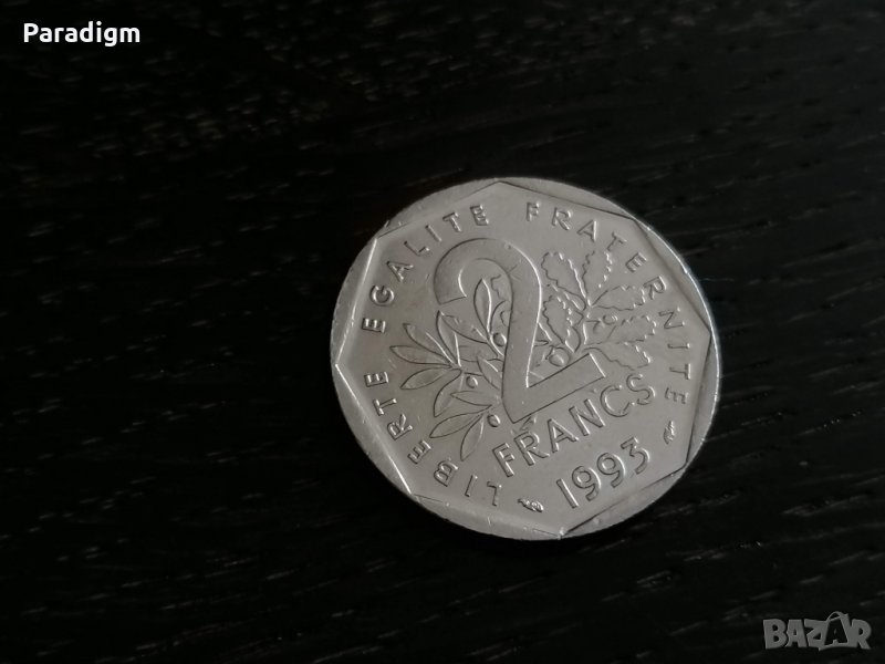 Монета - Франция - 2 франка | 1993г.; Жан Мулен, снимка 1