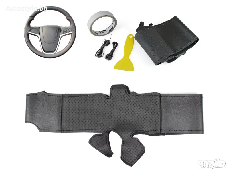 Кожен калъф за волан шиещ, Opel Astra J, Mokka, Insignia, снимка 1