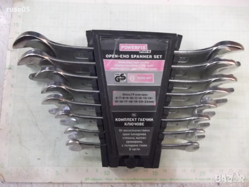 Ключове гаечни "POWERFIX" 8 бр. комплект, 6÷22 мм. хромирани, снимка 1