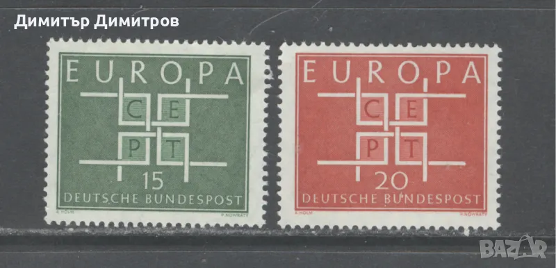 Германия 1963г - Мi 406/07 Европа комплектна серия чиста, снимка 1