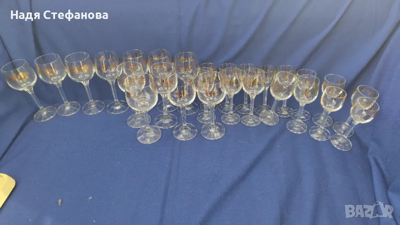 Кристални чаши от един лот различни, столче за допълване на комплекти, снимка 1