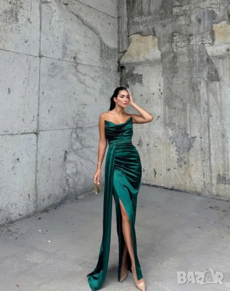 сатенена рокля , снимка 1