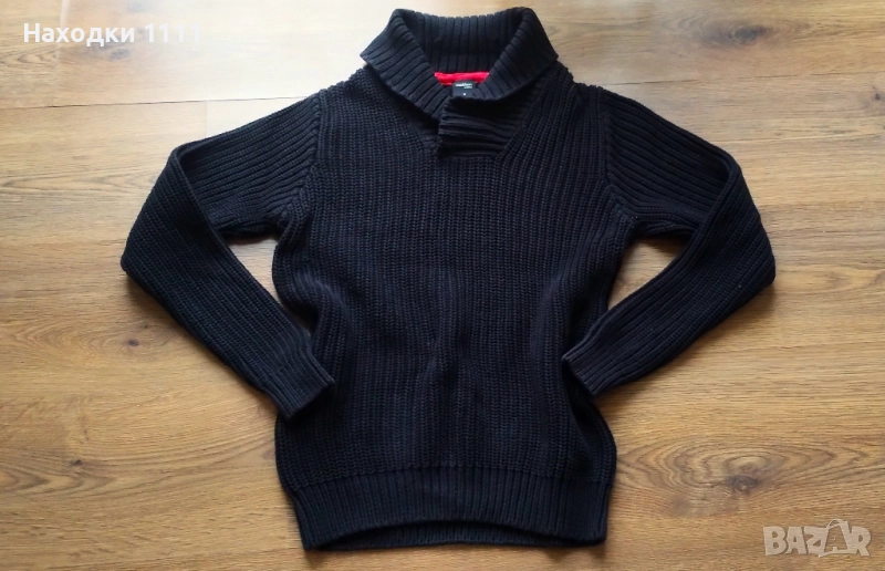 Страхотен пуловер Maddison, 100% памук, черен, размер S-М, като нов, снимка 1