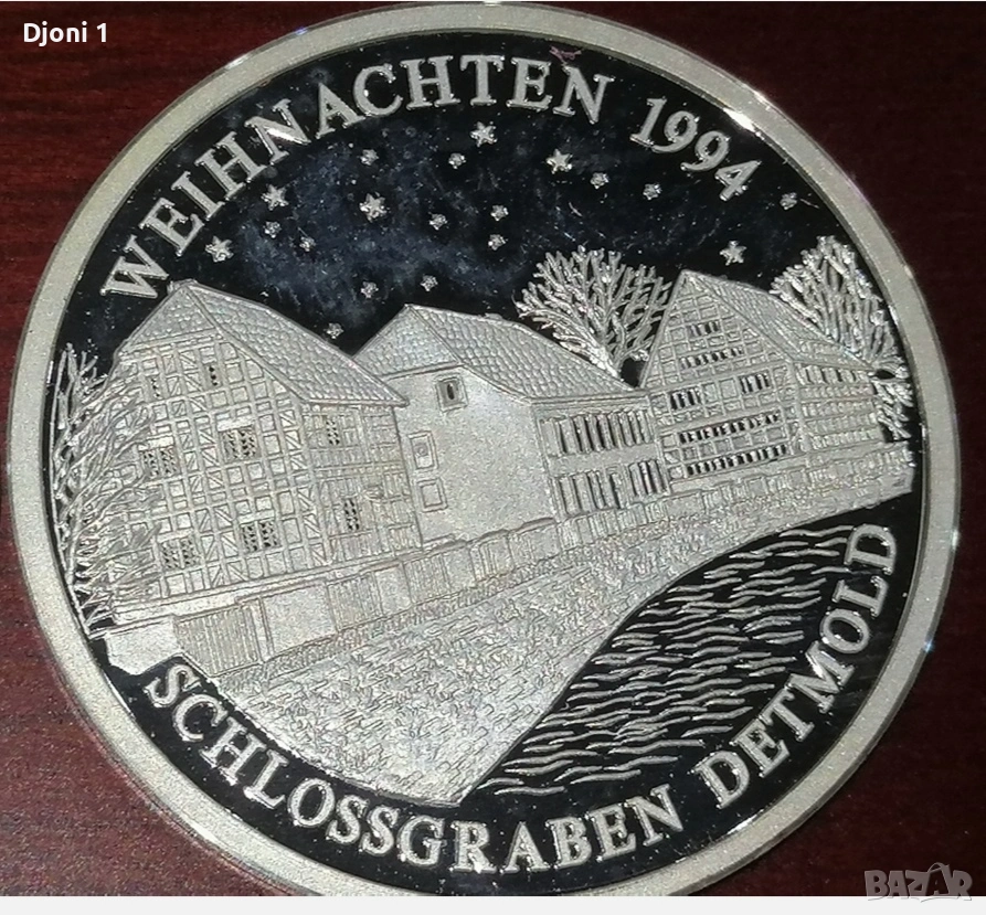 Сребърен Weihnachtstaler 1994, снимка 1