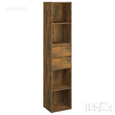 vidaXL Библиотека, опушен дъб, 36x30x171 см, инженерно дърво（SKU:815534）, снимка 1