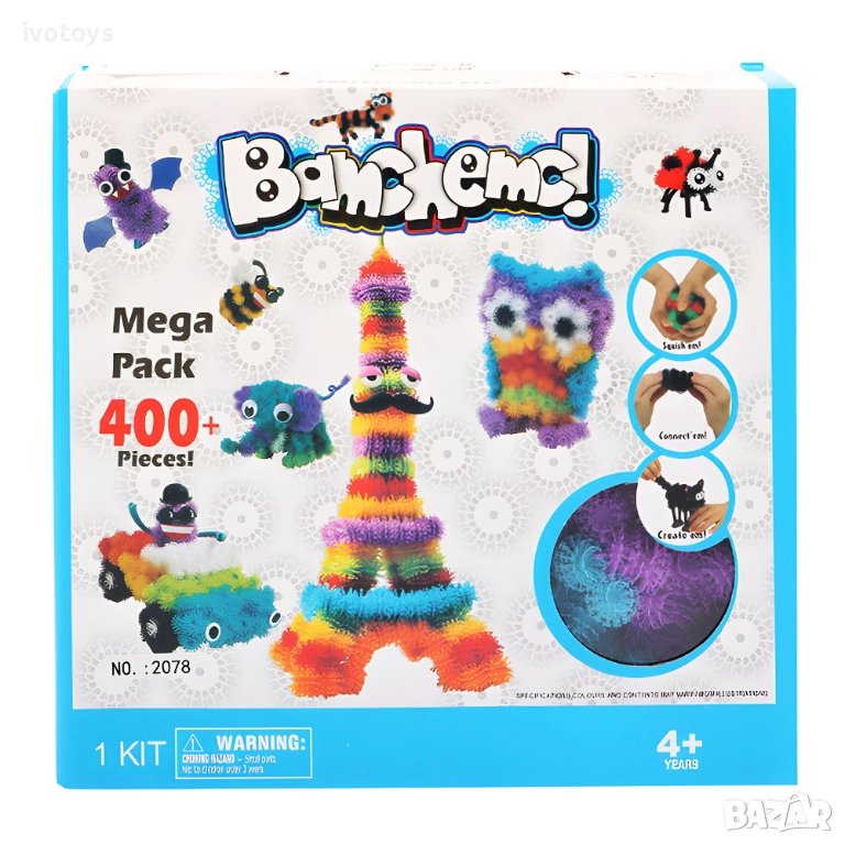 Детски конструктор Лепки (400 елемента) - Код 5601, снимка 1