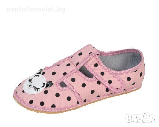 Детски пантофи "Barefoot" розово коте 24/33, снимка 1