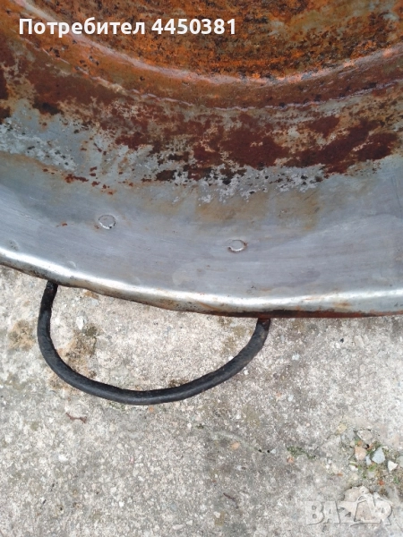 1960 РЕТРО ОГРОМНА ТАВА ЗА ЛЮТЕНИЦА И ТОПЕНЕ НА СВИНСКА МАС, снимка 1