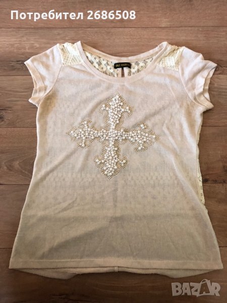 Дамска блуза с перли , снимка 1