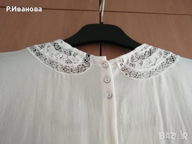 Нежна дамска блуза ZARA WOMAN, размер М, снимка 3 - Тениски - 51169899