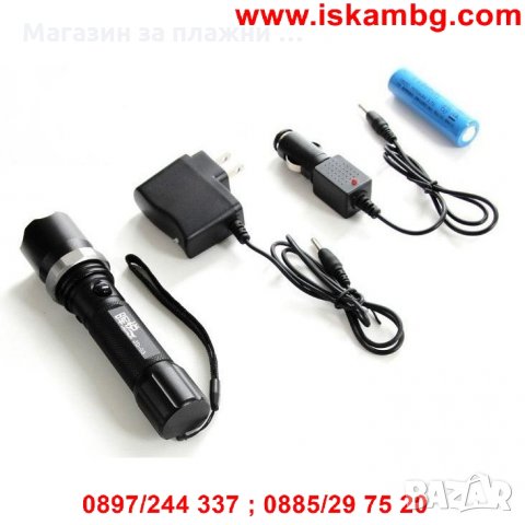 Акумулаторен LED фенер Power Style с Алуминиев корпус и ZOOM, снимка 8 - Други стоки за дома - 28473617