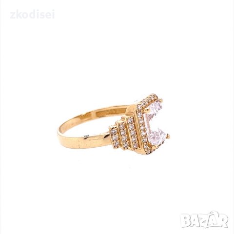 Златен дамски пръстен 2,51гр. размер:54 14кр. проба:585 модел:21158-1, снимка 3 - Пръстени - 43430601