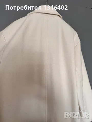 Дамско бяло палто Zara размер L, снимка 6 - Палта, манта - 49503764