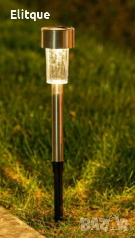 Комплект от 6 броя соларни градински LED лампи за алеи и зони, снимка 2 - Външни лампи - 53432775