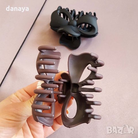 2028 Дамска шнола за коса с двойни зъбци, снимка 4 - Аксесоари за коса - 32732036