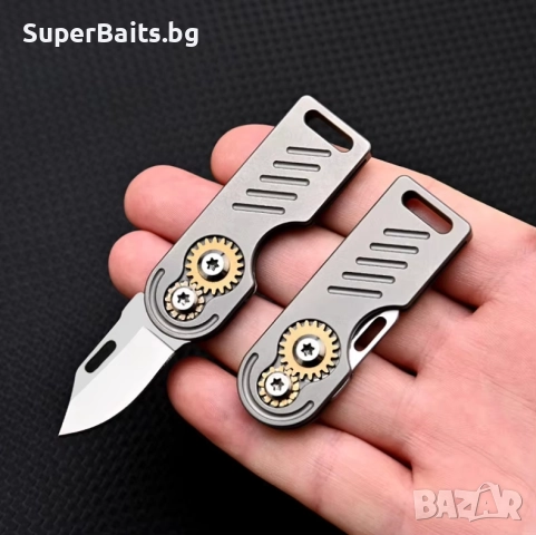 Компактен Титаниев Нож - Ключодържател, снимка 7 - Екипировка - 52432986