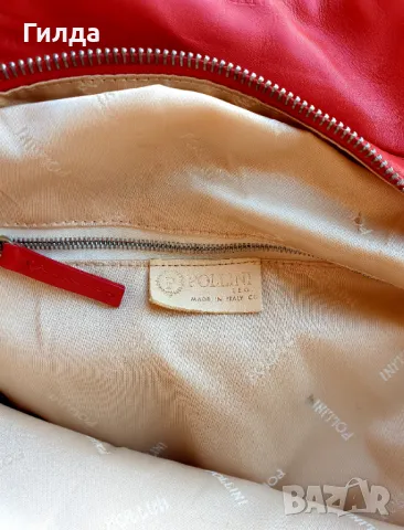 автентична чанта Pollini естествена кожа налична, снимка 7 - Чанти - 50057961