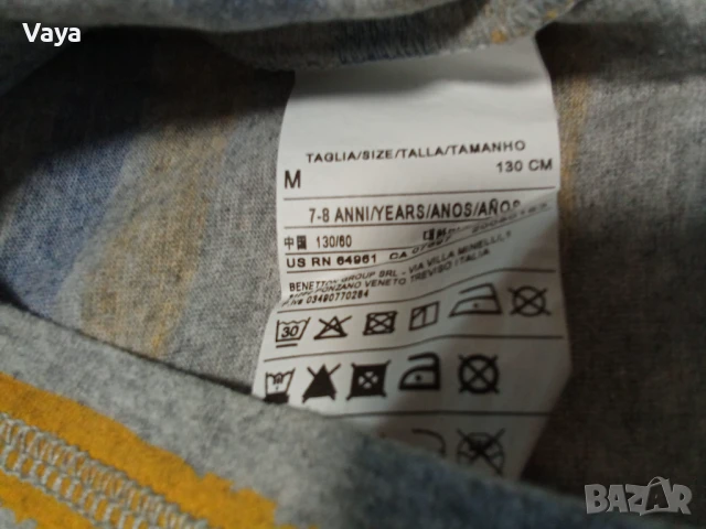 Детска тениска Бенетон, р-р М, 130, за 7-8 год., снимка 4 - Детски тениски и потници - 50698943