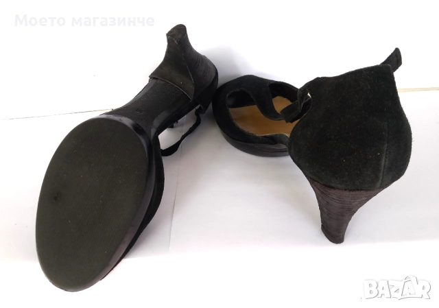 Bagatt летни дамски обувки от естествен велур – № 38, снимка 6 - Дамски обувки на ток - 52009078